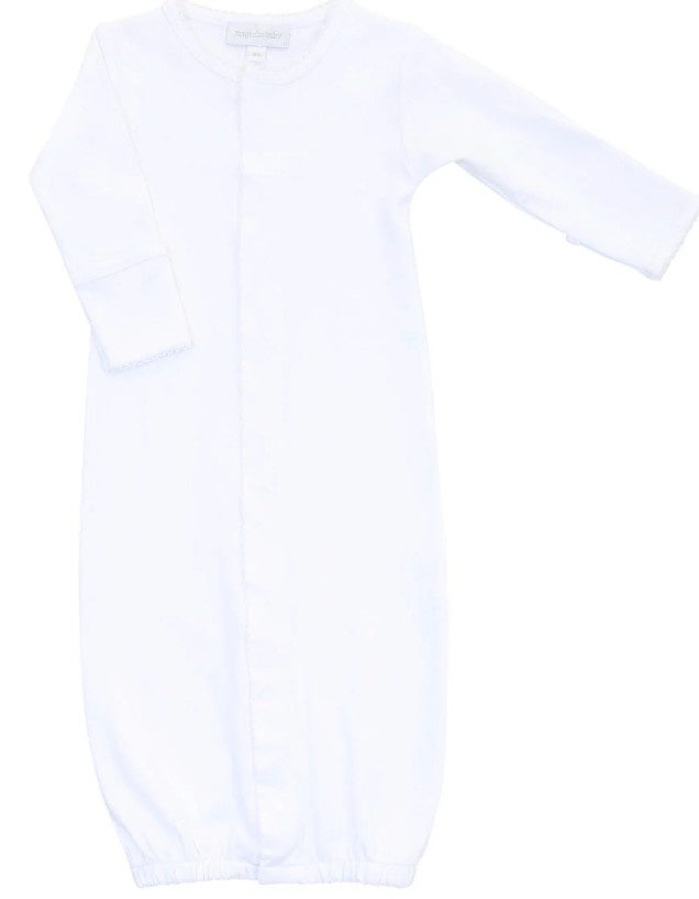 White Picot Trim Converter Gown