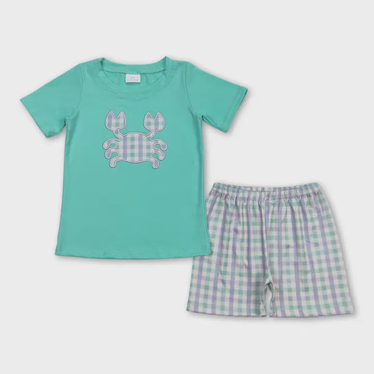 Plaid Crab Boys Outfit