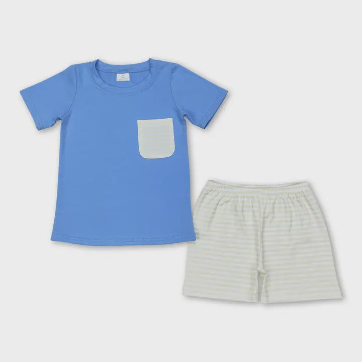 Light blue and Green stripe Set