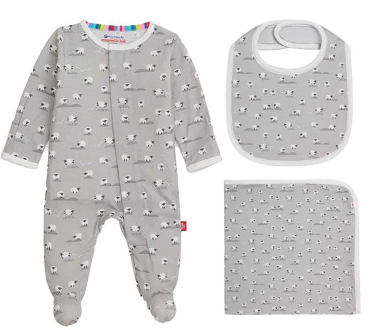 Baa Baa Baby Grey Modal 3 PC Gift Set