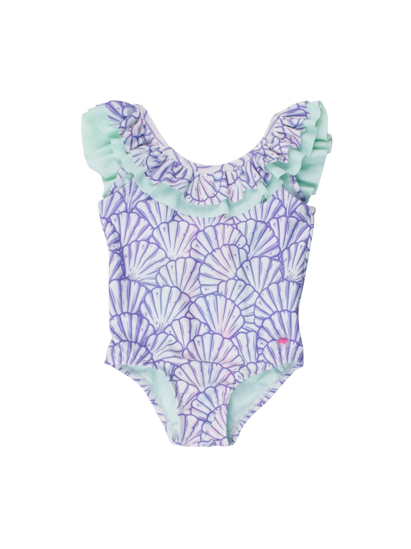 Mermaid Scoopback Ruffle One Piece Swim