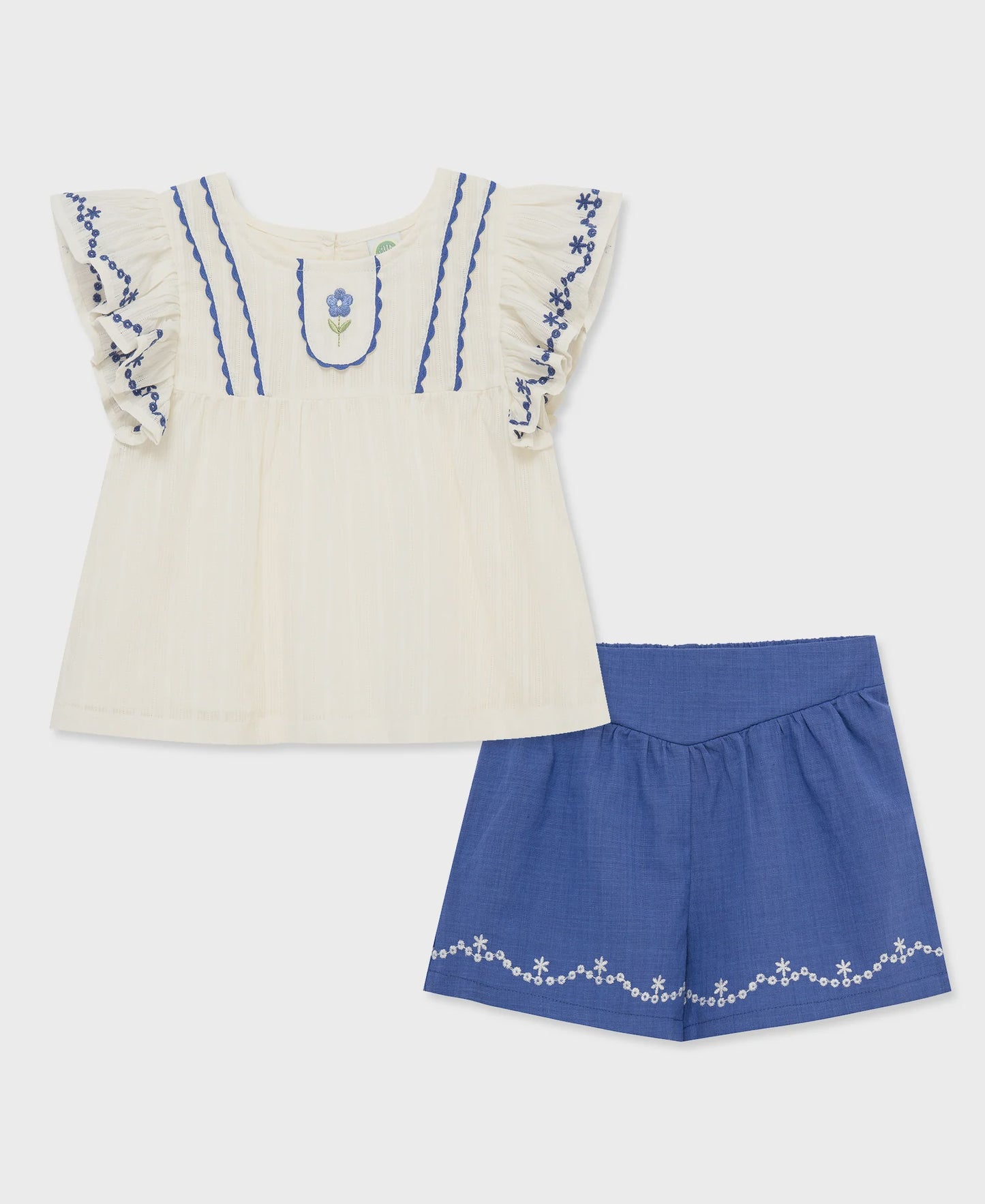 Blue Woven Floral Play Set Toddler