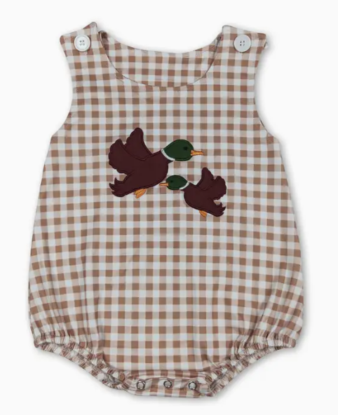 Brown Gingham Duck Bubble