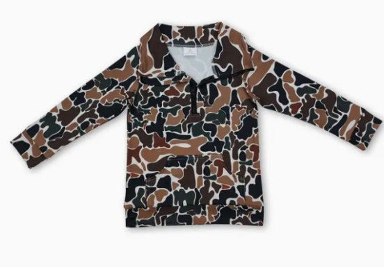 Camo Quarter Zip Up