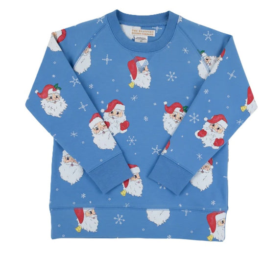 Cassidy Crewneck- Dear Santa Barbados Blue