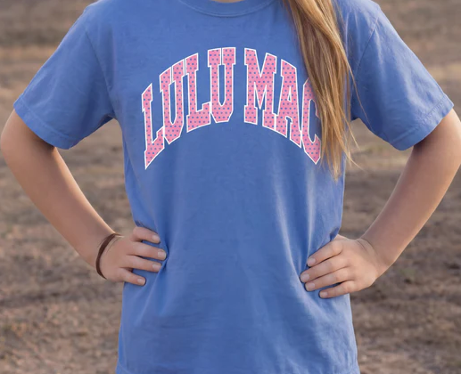 Lulu Mac-Flo Dot Blue T Shirt