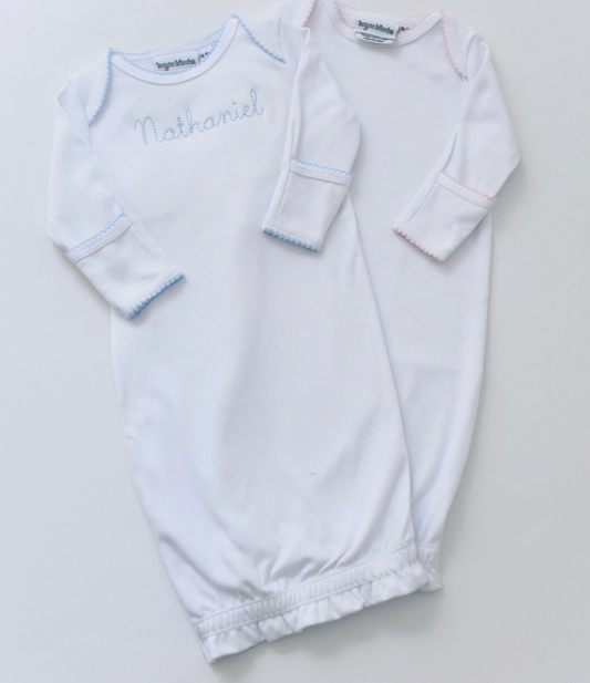 Picot Trimmed Baby Gown