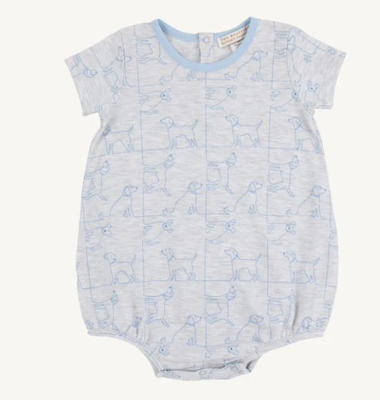 Short Sleeve Patton Play Bubble- Puppy Puzzle