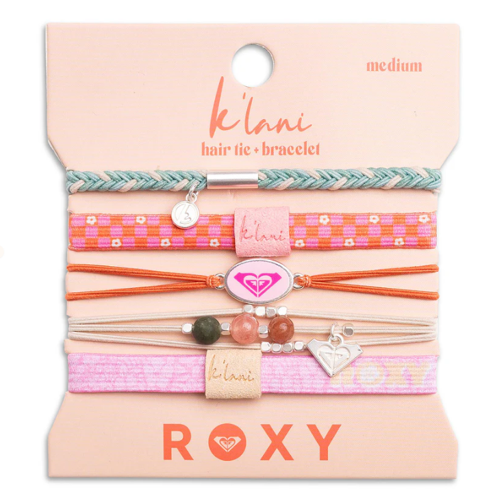 K'lani + Roxy Pink Tropics Hair Tie Bracelets