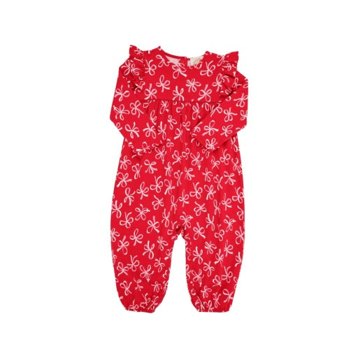 Leigh Ann Angel Sleeve Romper- Bustling Bows