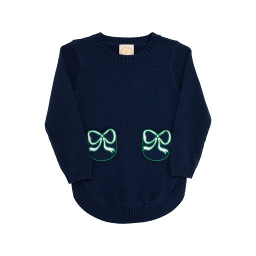Terrell Tunic-Nantucket Navy/Palmetto Pearl Bow