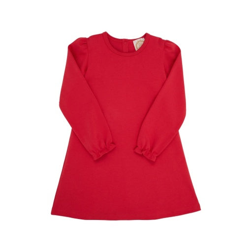 Sadie Sweatshirt Dress- Richmond Red