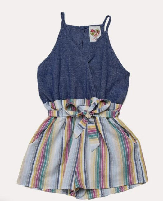 Chambray Stripe Romper