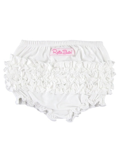 White Knit RuffleButt Bloomer